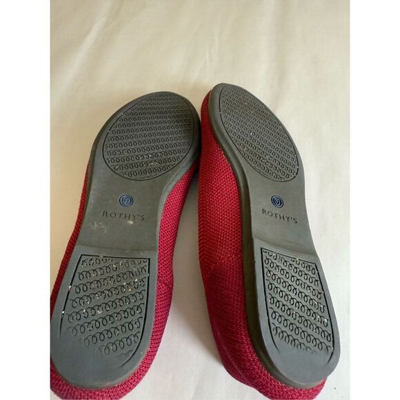 Rothy's The Flat Shoes Round Toe Red  Upper  Womens Size 6.5 - Picture 7 of 11